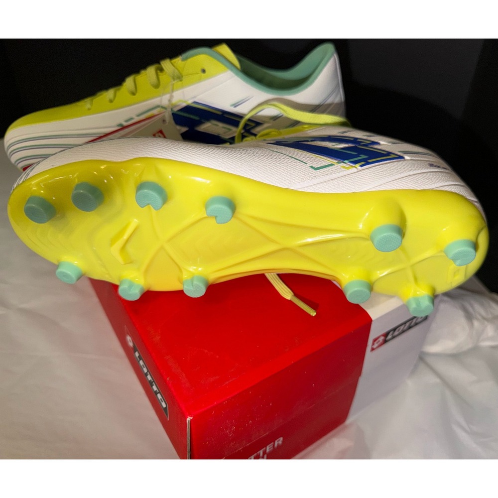 Lotto Soccer Cleats Child 3.5 White Lime Superleggera Solista 700 VI FG - Picture 6 of 6